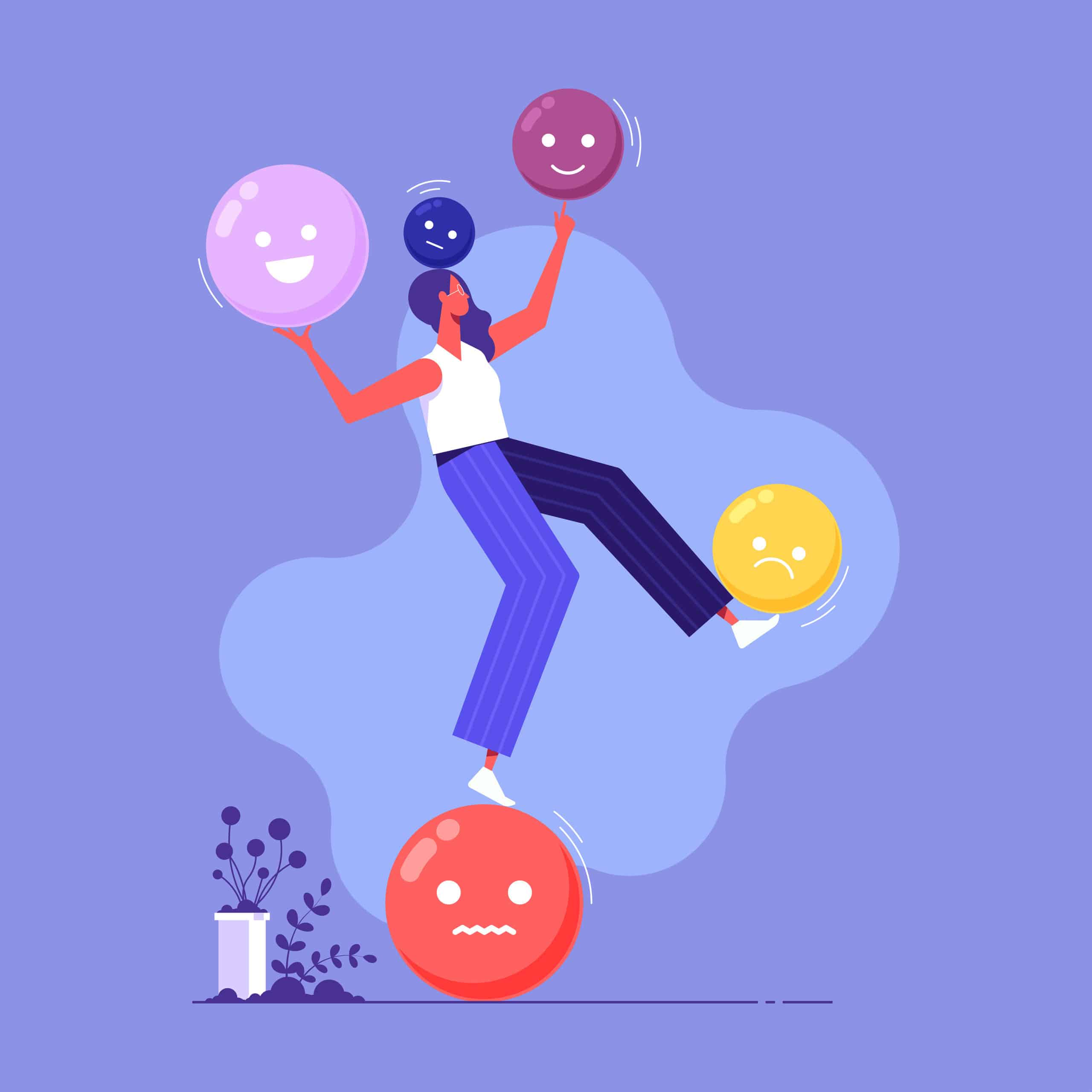 Emotional balance vector concept